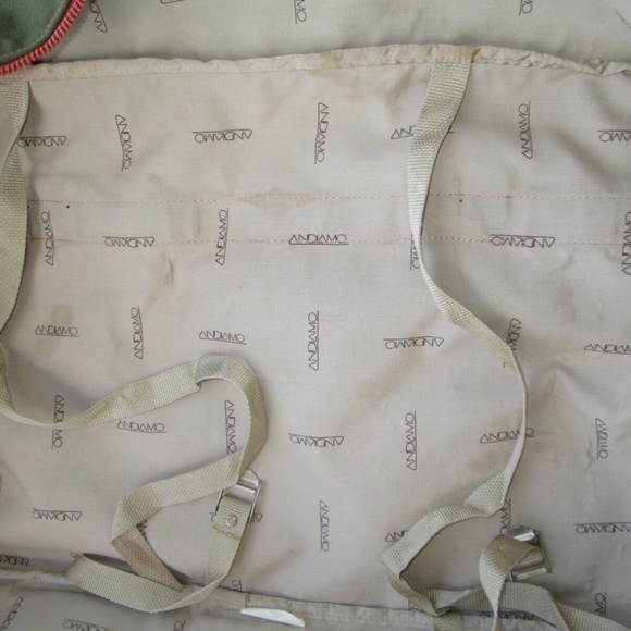 Andiamo Large Soft Collapsible Carry On Luggage Suitcase Bag Green 25" x 17" - Picture 11 of 12